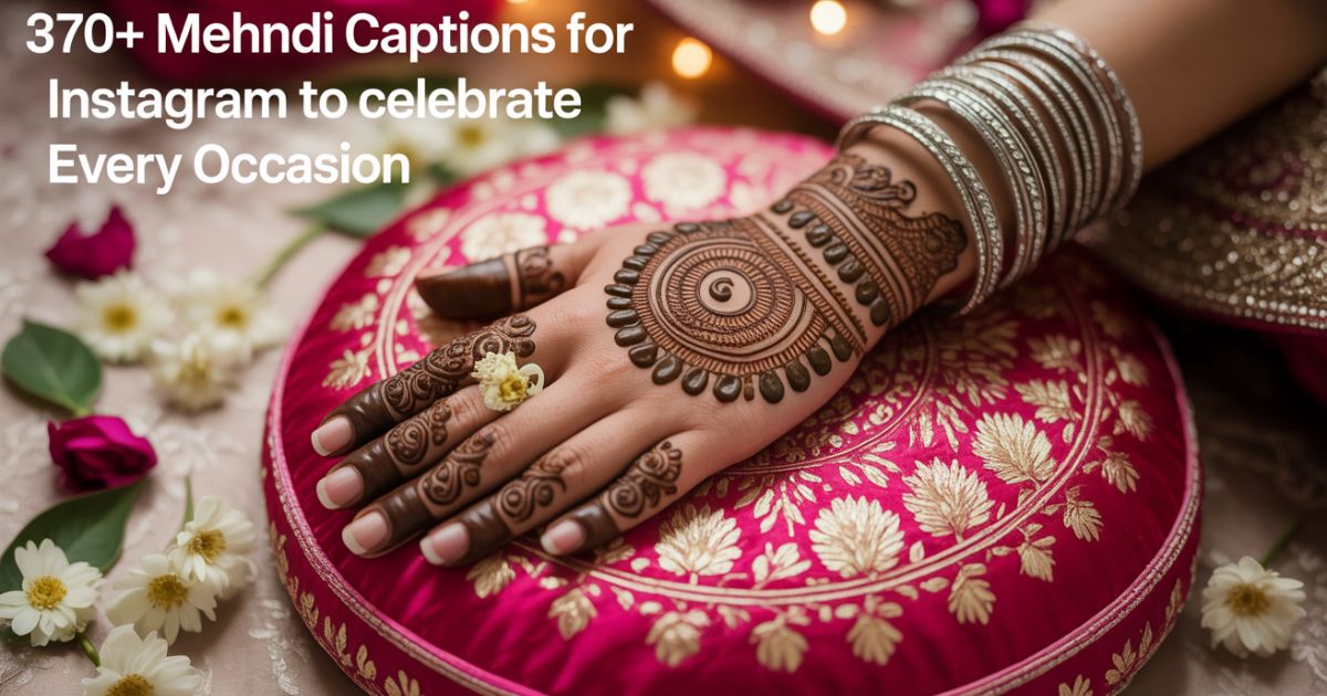 370+ Mehndi Captions for Instagram to Celebrate Every Occasion