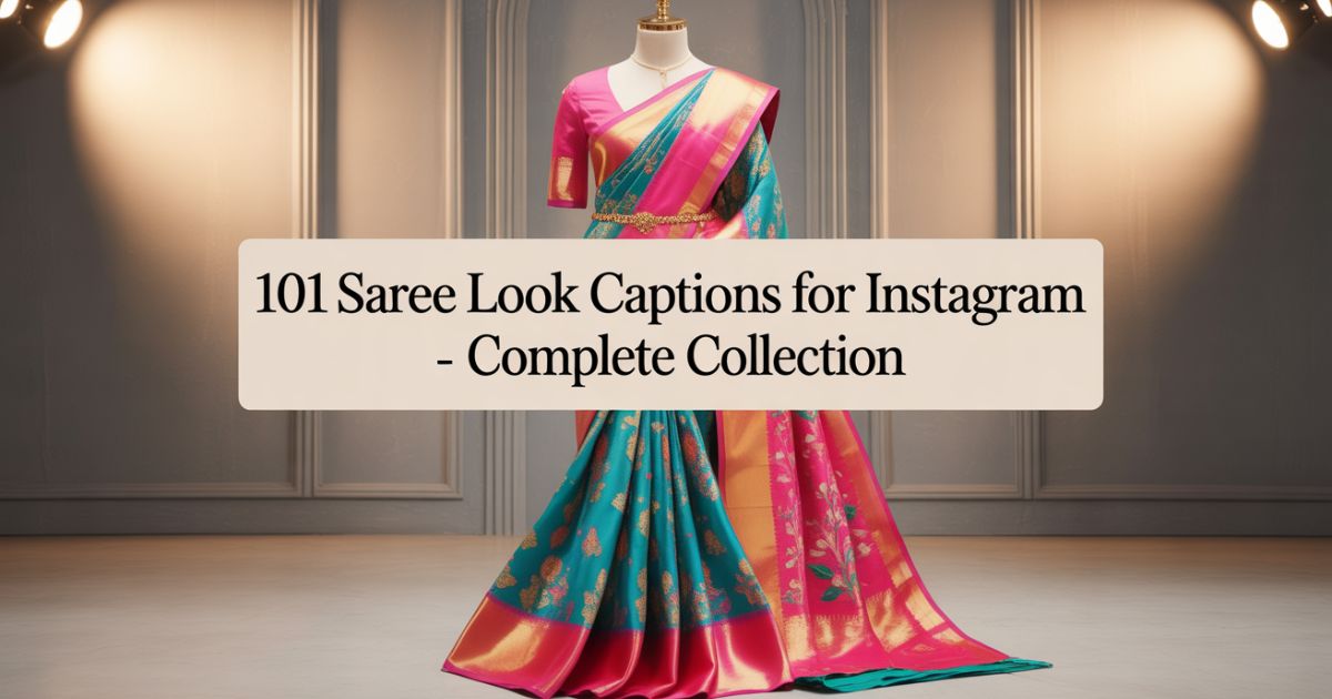 101 Saree Look Captions for Instagram - Complete Collection