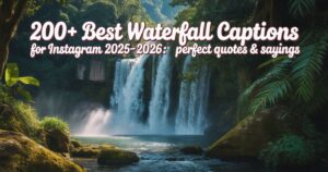 200+ Best Waterfall Captions for Instagram 2025-2026: Perfect Quotes & Sayings