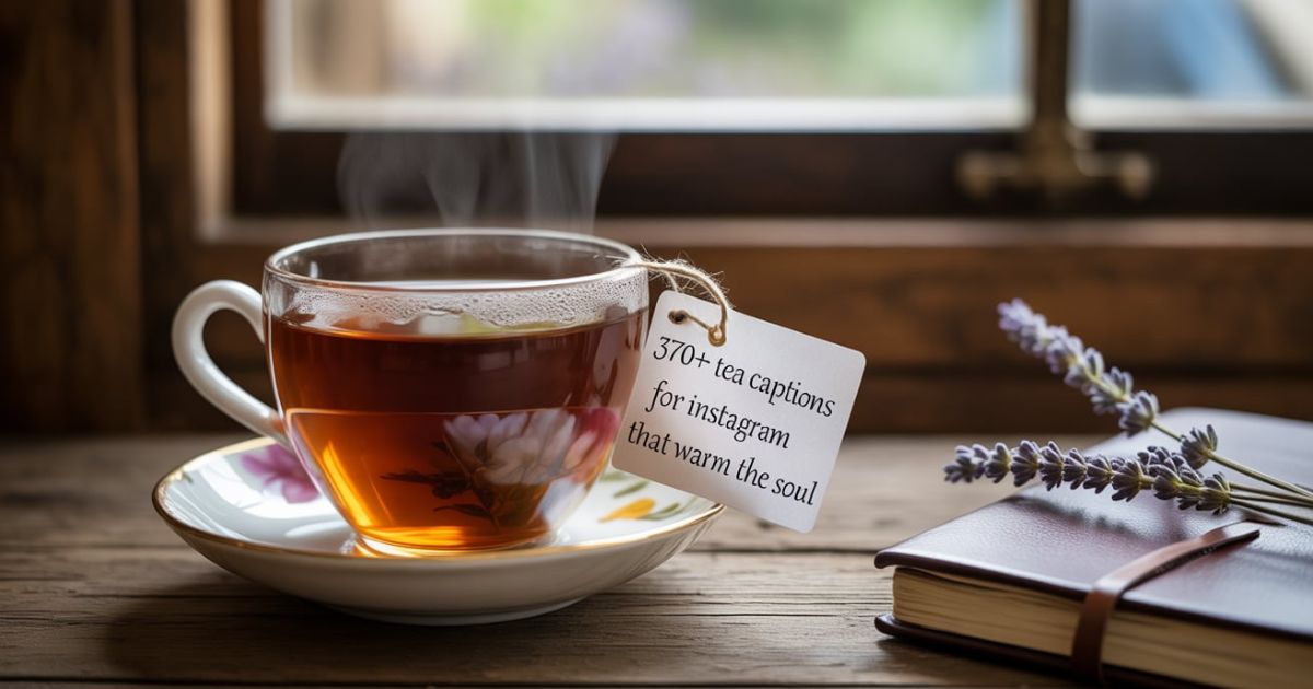 370+ Tea Captions for Instagram That Warm the Soul