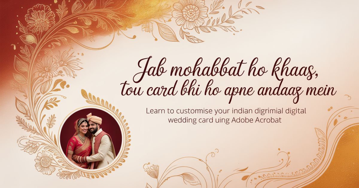 How to Customise Indian Digital Wedding Card PDFs Using Adobe Acrobat