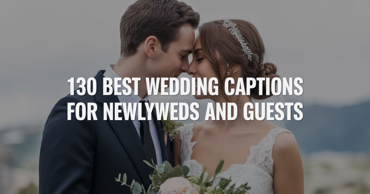 130 Best Wedding Captions for Newlyweds and Guests
